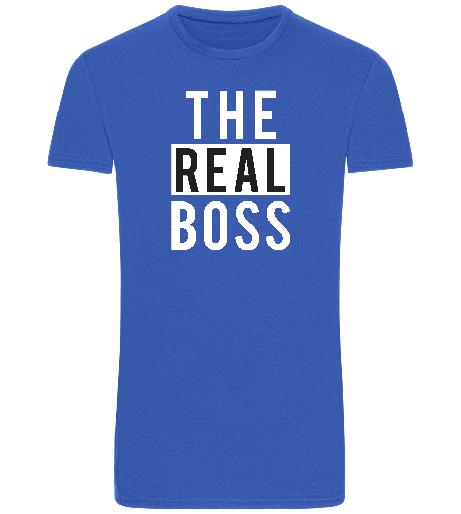 The Real Boss Design - Basic Unisex T-Shirt_ROYAL_front