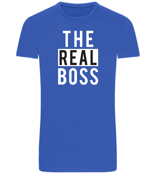 The Real Boss Design - Basic Unisex T-Shirt_ROYAL_front
