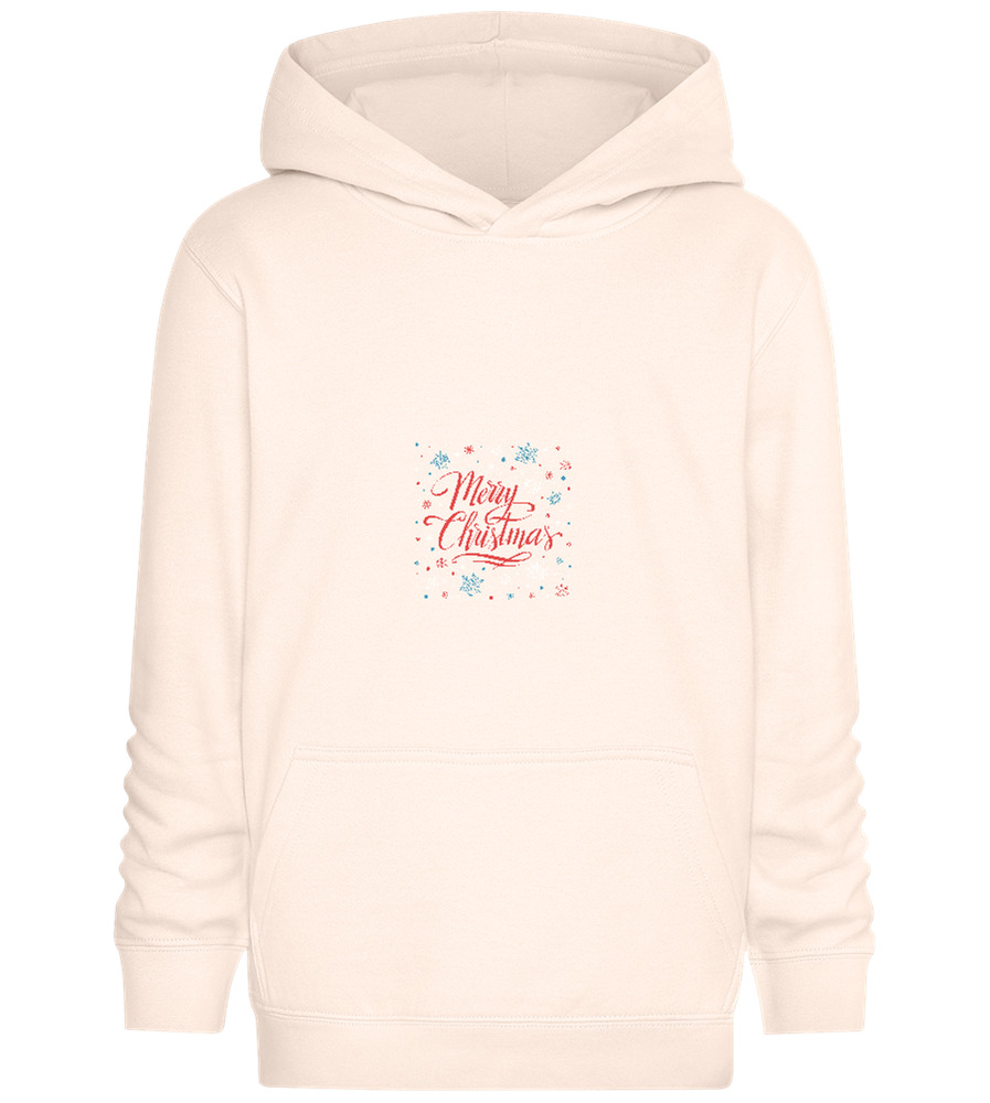 Merry Christmas Snowflakes Design - Comfort Kids Hoodie_LIGHT PEACH ROSE_front