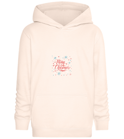 Merry Christmas Snowflakes Design - Comfort Kids Hoodie_LIGHT PEACH ROSE_front