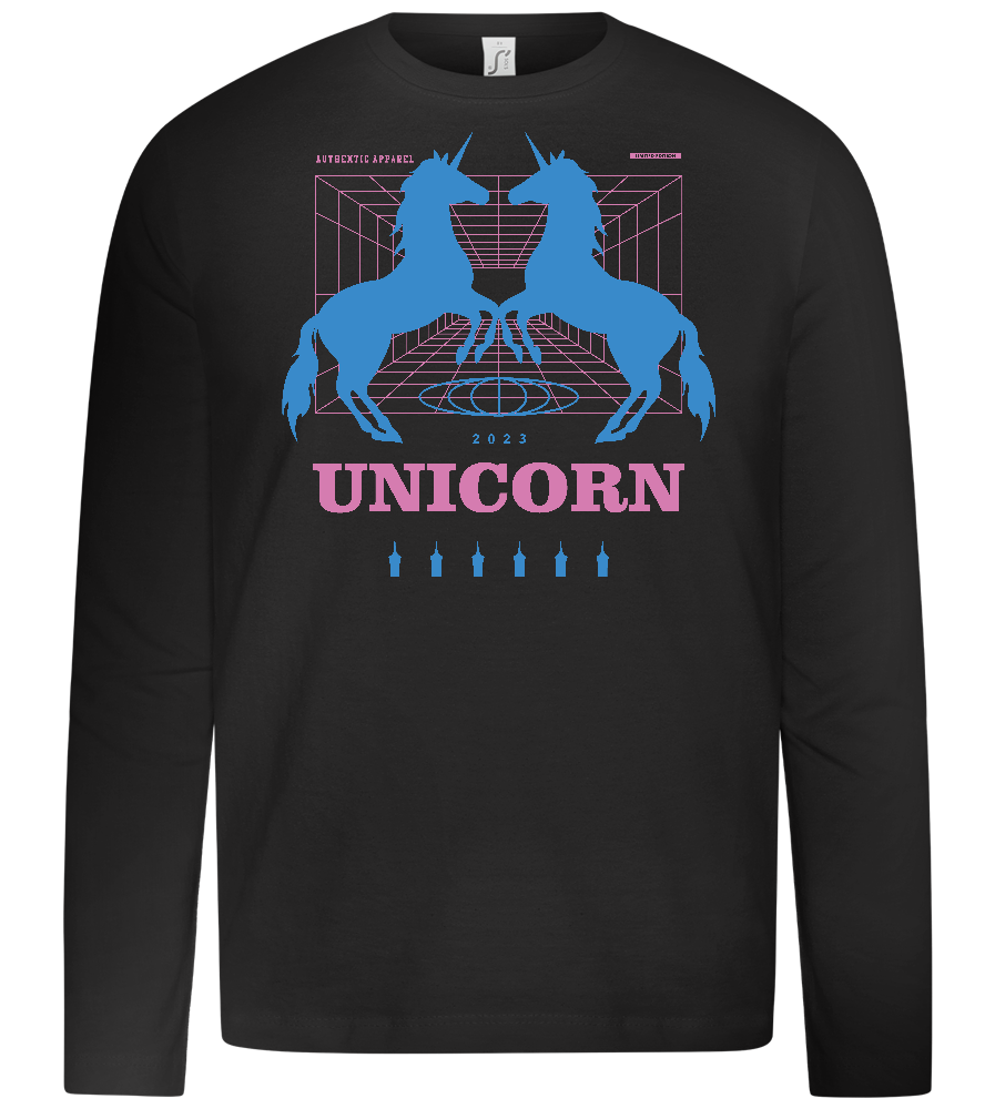 Unicorn Apparel 2023 Design - Premium kids long sleeve t-shirt_DEEP BLACK_front