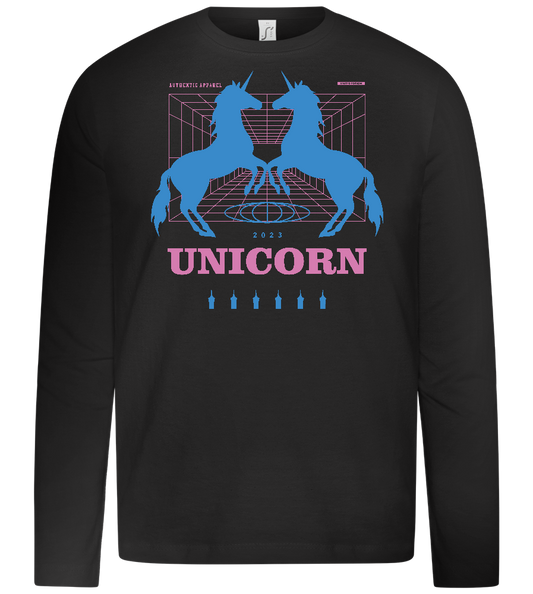 Unicorn Apparel 2023 Design - Premium kids long sleeve t-shirt_DEEP BLACK_front