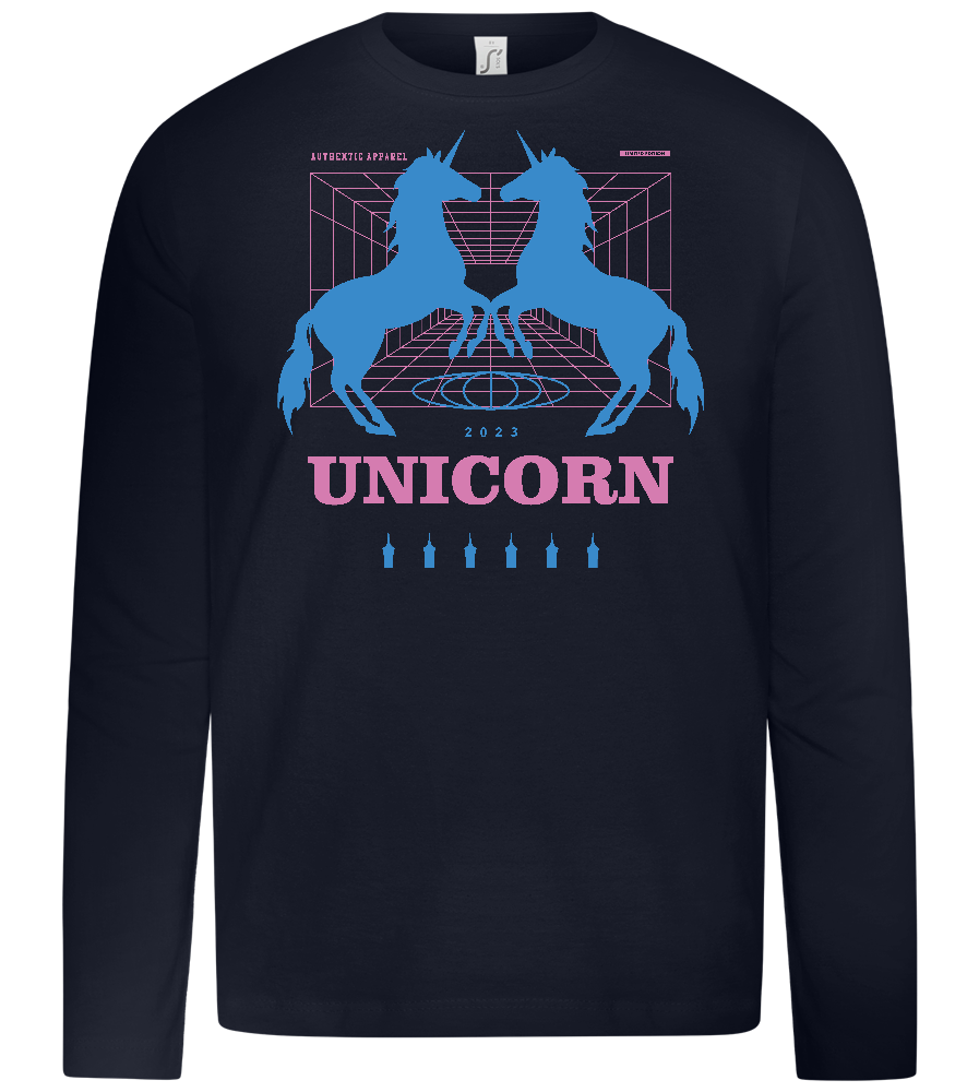 Unicorn Apparel 2023 Design - Premium kids long sleeve t-shirt_FRENCH NAVY_front