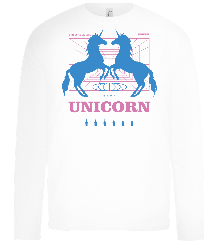 Unicorn Apparel 2023 Design - Premium kids long sleeve t-shirt_WHITE_front