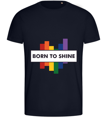 Born to Shine Design - Basic men's fitted t-shirt_FRENCH NAVY_front