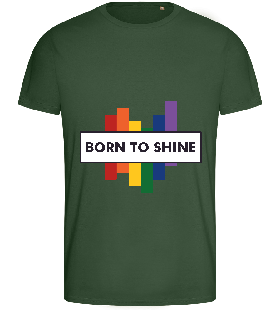 Born to Shine Design - Basic men's fitted t-shirt_GREEN BOTTLE_front