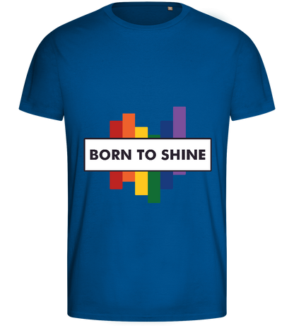 Born to Shine Design - Basic men's fitted t-shirt_ROYAL_front