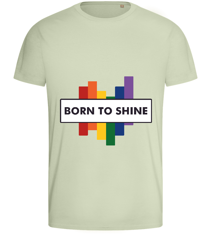 Born to Shine Design - Basic men's fitted t-shirt_SILESTONE_front