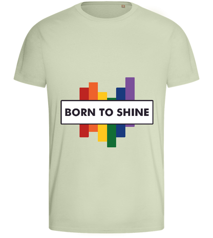 Born to Shine Design - Basic men's fitted t-shirt_SILESTONE_front