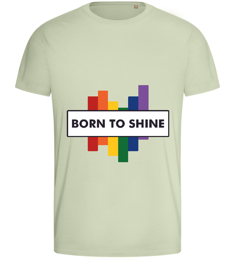 Born to Shine Design - Basic men's fitted t-shirt_SILESTONE_front