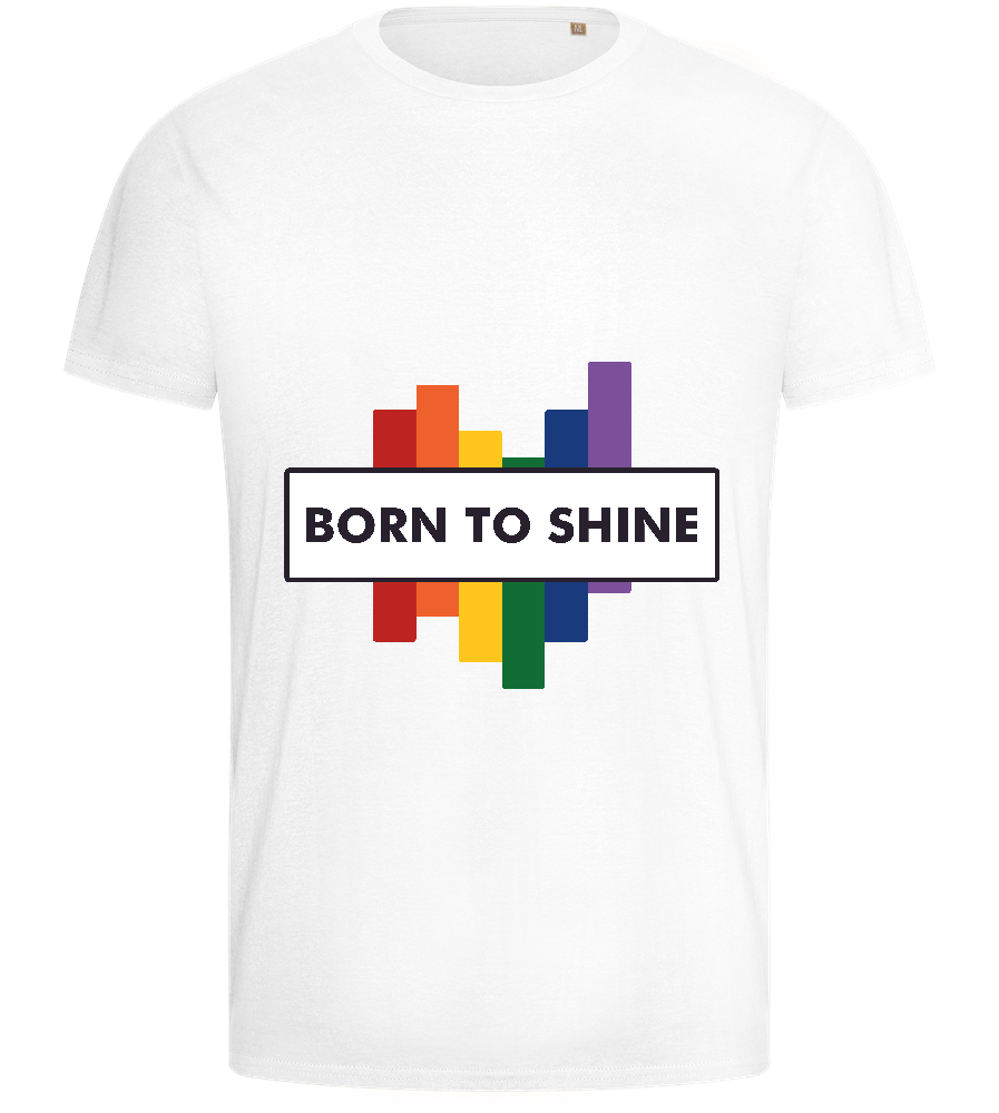 Born to Shine Design - Basic men's fitted t-shirt_WHITE_front