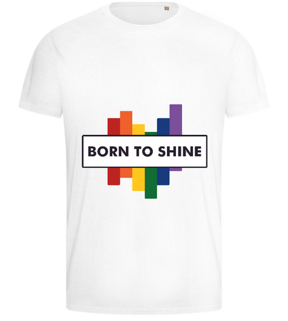 Born to Shine Design - Basic men's fitted t-shirt_WHITE_front