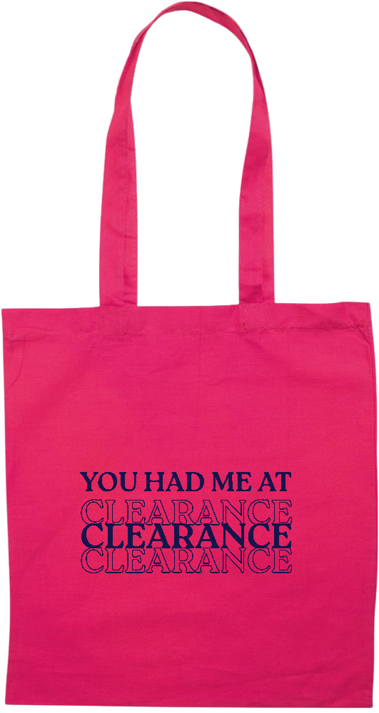 Clearance Design - Premium colored cotton tote bag_FUCHSIA_front