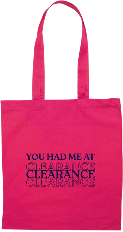 Clearance Design - Premium colored cotton tote bag_FUCHSIA_front