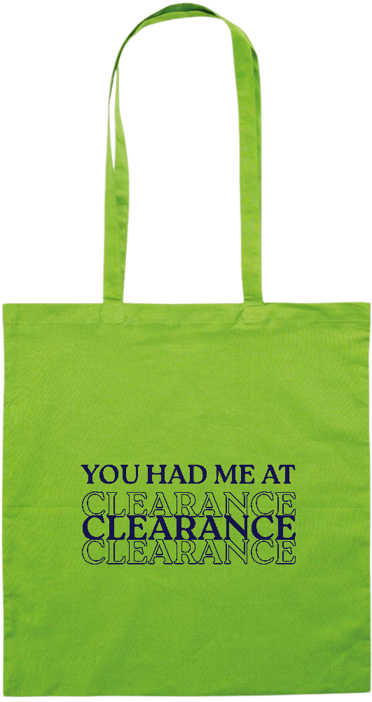 Clearance Design - Premium colored cotton tote bag_LIME_front