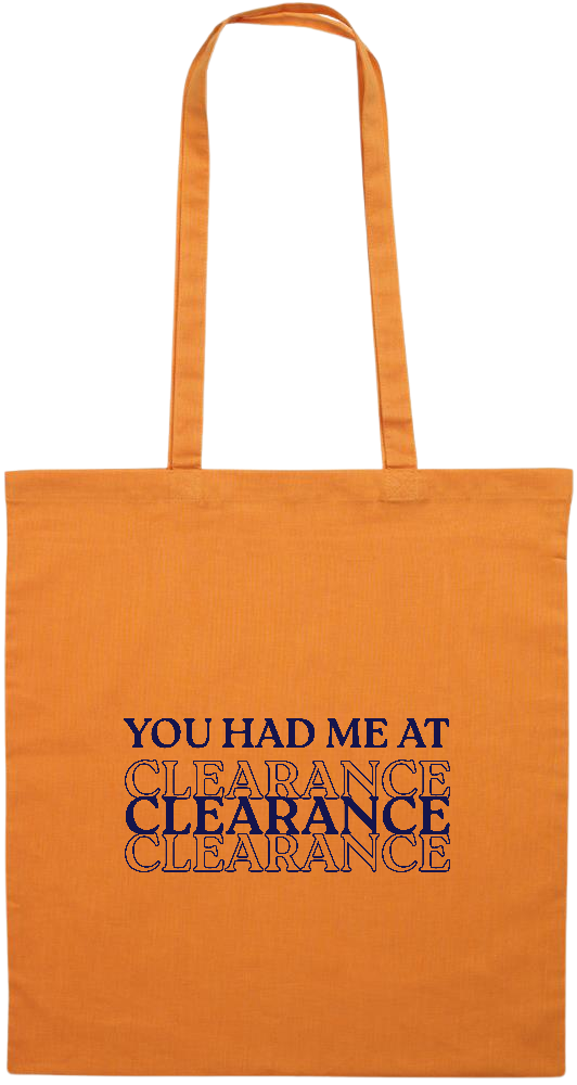 Clearance Design - Premium colored cotton tote bag_ORANGE_front