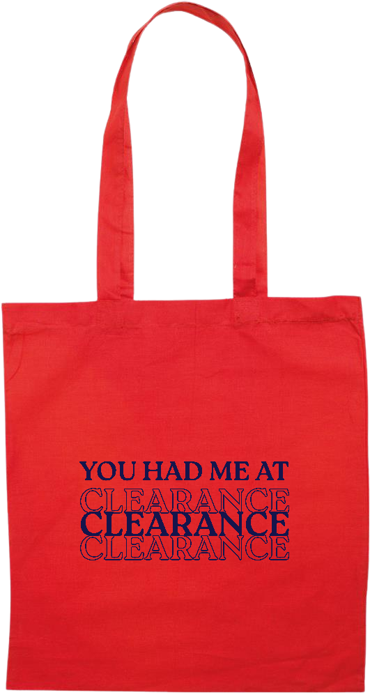 Clearance Design - Premium colored cotton tote bag_RED_front