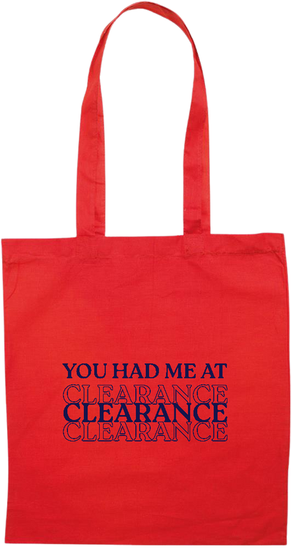 Clearance Design - Premium colored cotton tote bag_RED_front