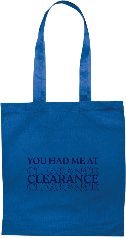 Clearance Design - Premium colored cotton tote bag_ROYAL BLUE_front