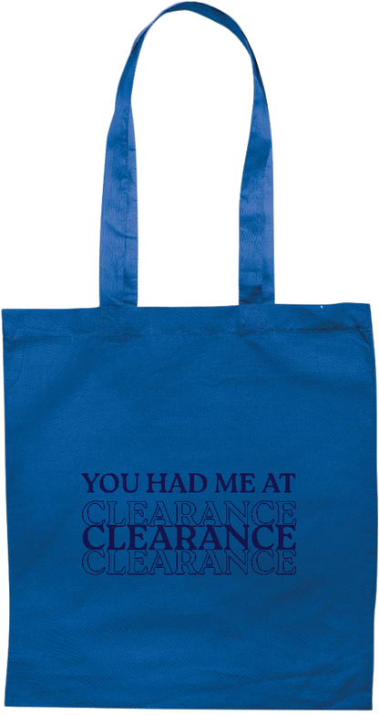 Clearance Design - Premium colored cotton tote bag_ROYAL BLUE_front