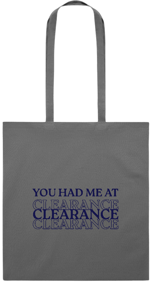 Clearance Design - Premium colored cotton tote bag_STONE GREY_front