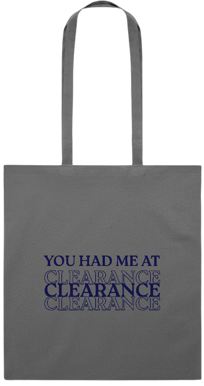 Clearance Design - Premium colored cotton tote bag_STONE GREY_front