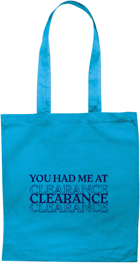 Clearance Design - Premium colored cotton tote bag_TURQUOISE_front