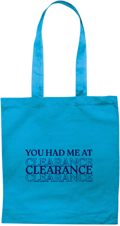 Clearance Design - Premium colored cotton tote bag_TURQUOISE_front