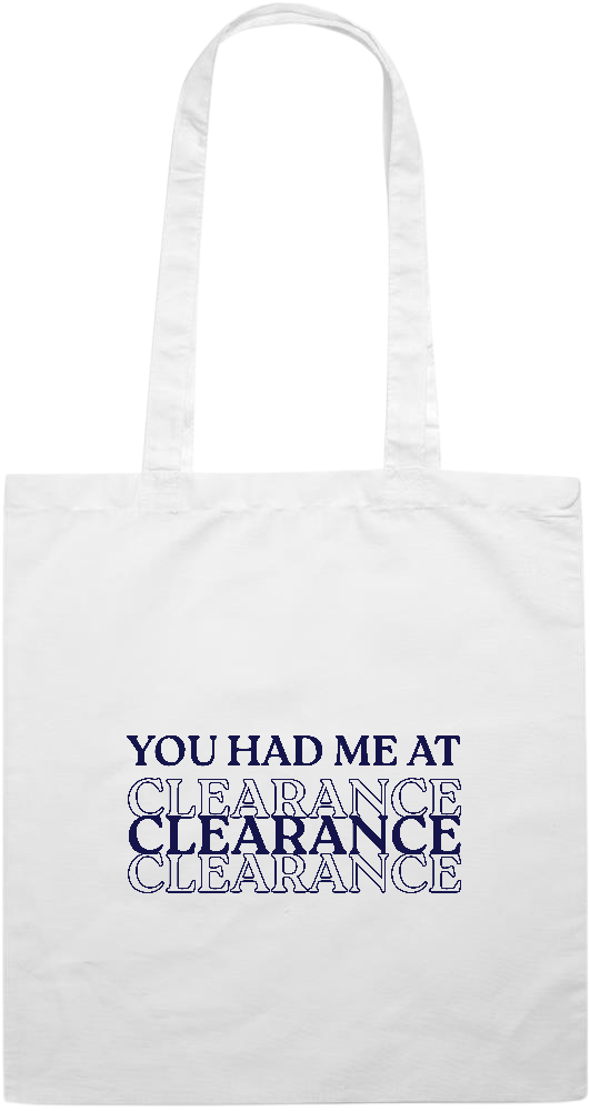 Clearance Design - Premium colored cotton tote bag_WHITE_front