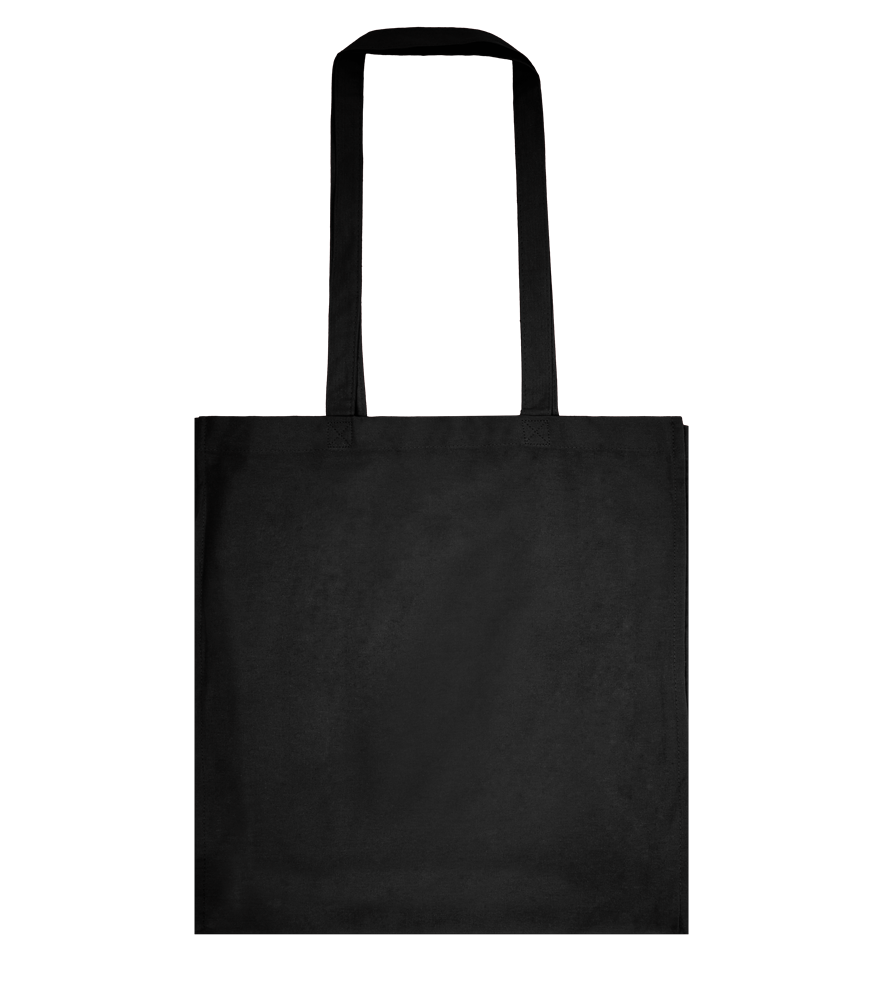 Basic colored cotton shopping bag_BLACK_front