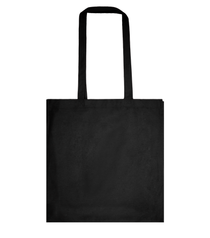 Basic colored cotton shopping bag_BLACK_front