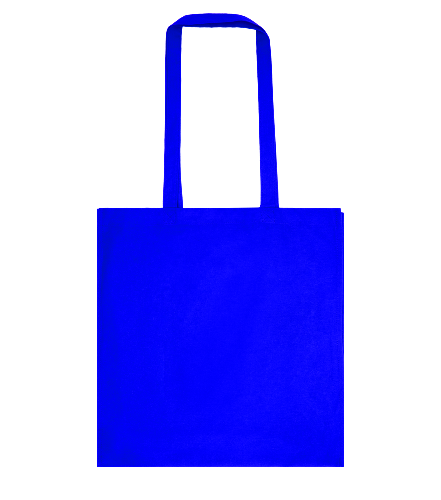 Basic colored cotton shopping bag_BLUE_front