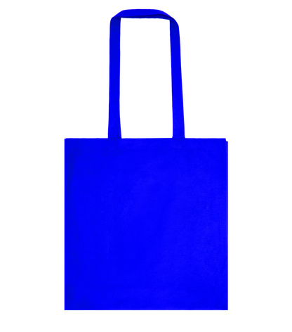 Basic colored cotton shopping bag_BLUE_front