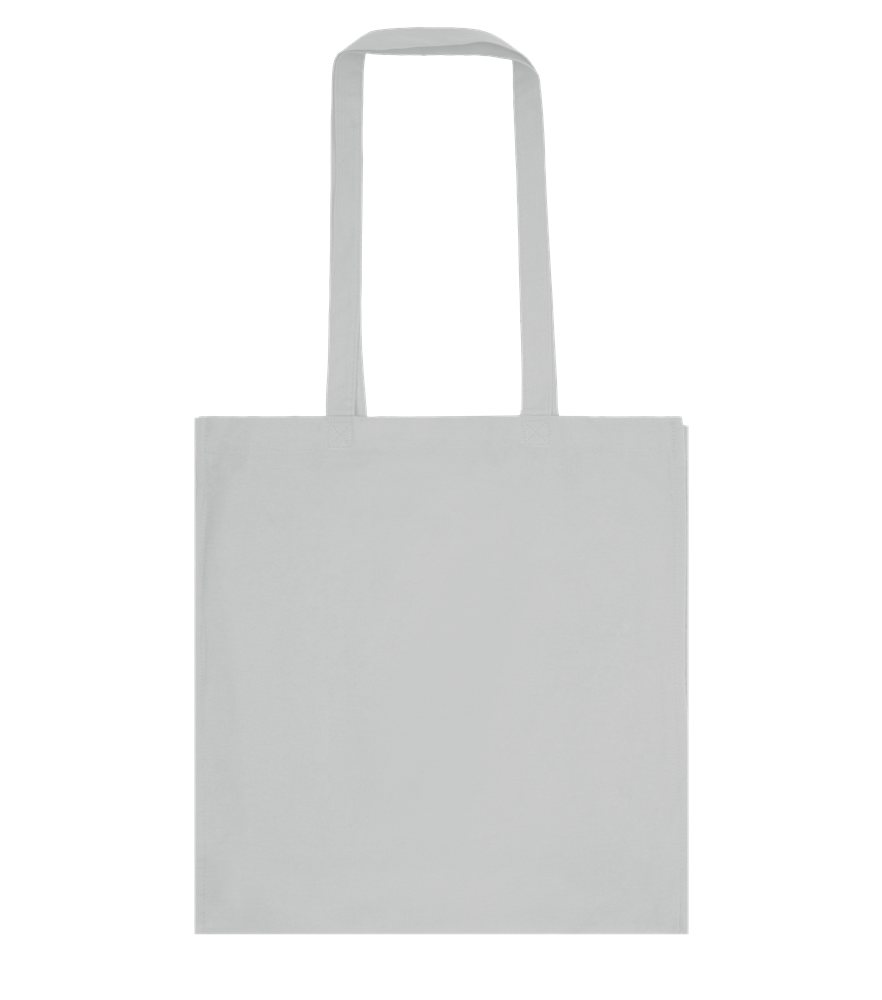 Basic colored cotton shopping bag_GREY_front