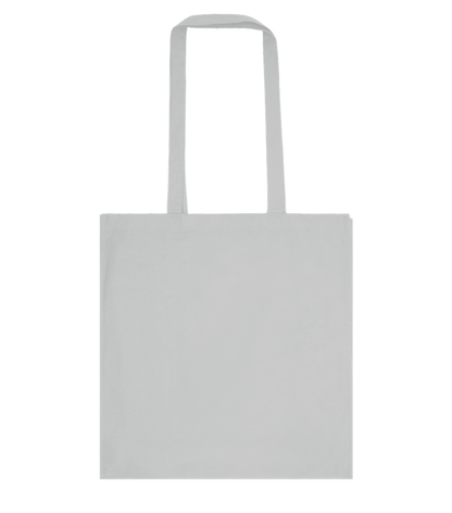 Basic colored cotton shopping bag_GREY_front