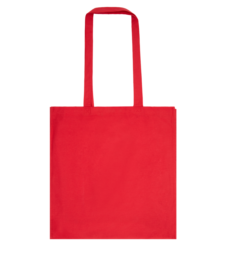 Basic colored cotton shopping bag_RED_front