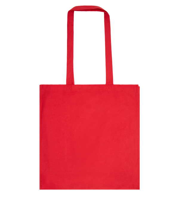 Basic colored cotton shopping bag_RED_front