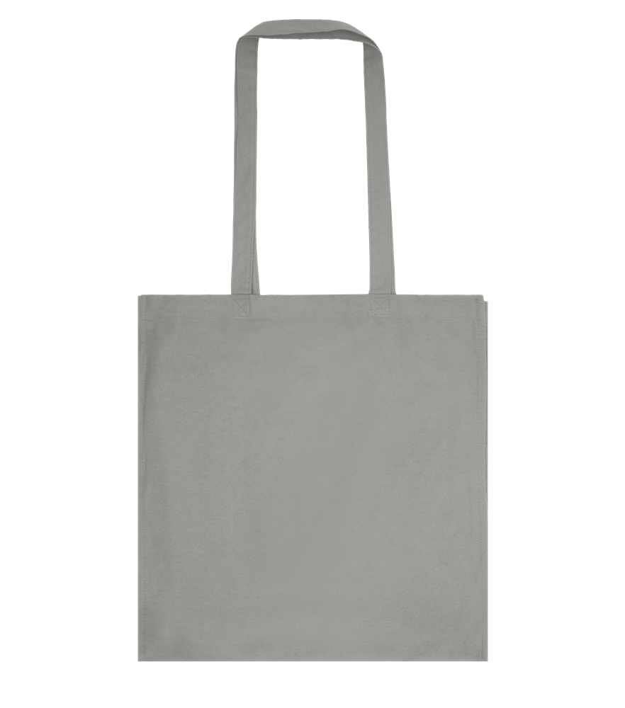 Basic colored cotton shopping bag_STONE GREY_front