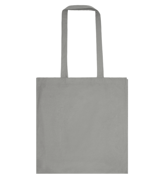 Basic colored cotton shopping bag_STONE GREY_front