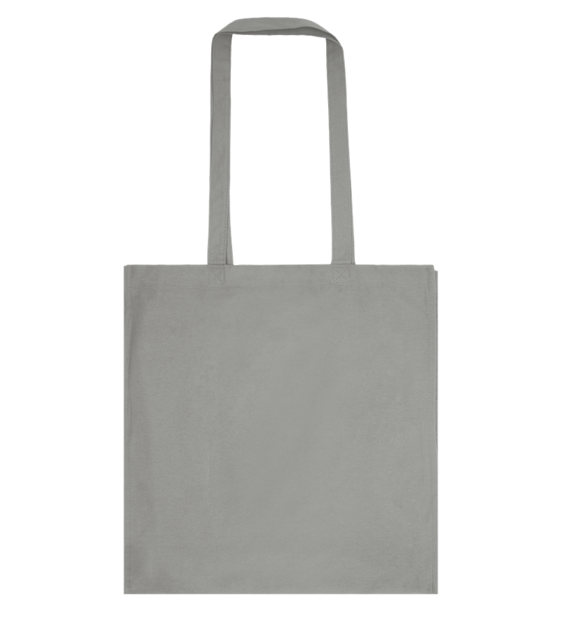 Basic colored cotton shopping bag_STONE GREY_front