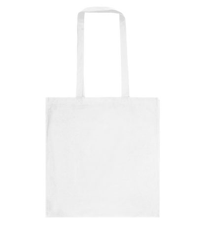 Basic colored cotton shopping bag_WHITE_front