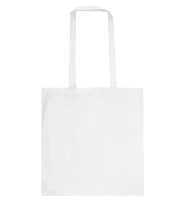 Basic colored cotton shopping bag_WHITE_front