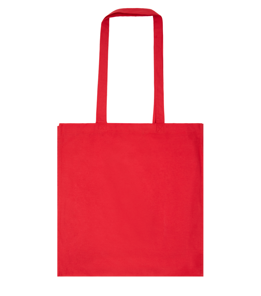 Basic colored cotton shopping bag_RED_back