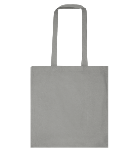 Basic colored cotton shopping bag_STONE GREY_back