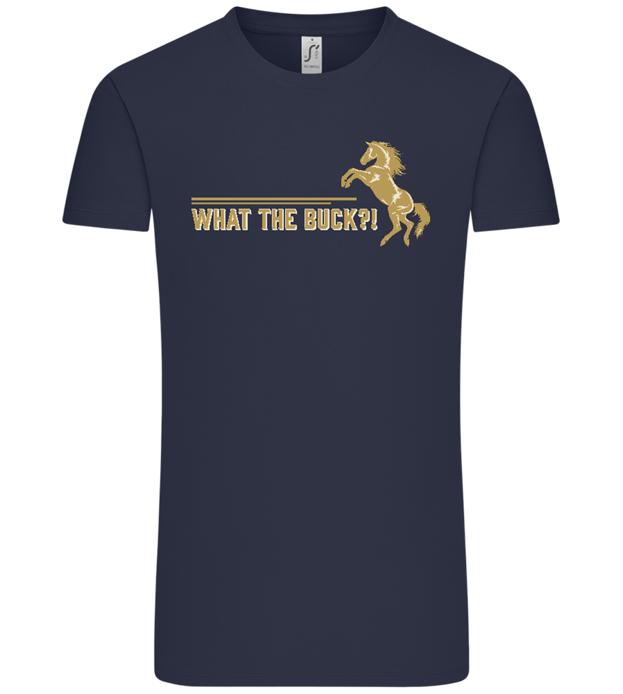 What The Buck Design - Comfort Unisex T-Shirt_FRENCH NAVY_front