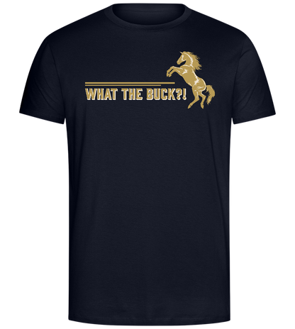 What The Buck Design - Comfort Unisex T-Shirt_FRENCH NAVY_front