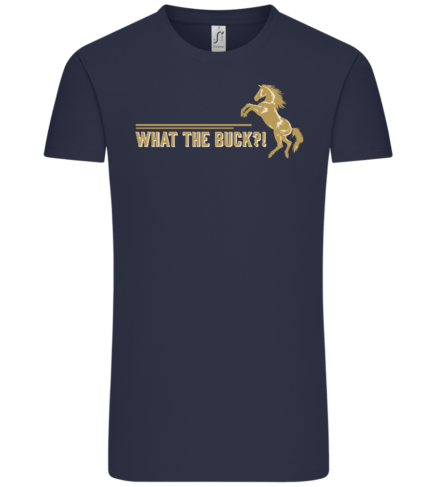 What The Buck Design - Comfort Unisex T-Shirt_FRENCH NAVY_front