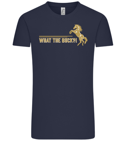 What The Buck Design - Comfort Unisex T-Shirt_FRENCH NAVY_front