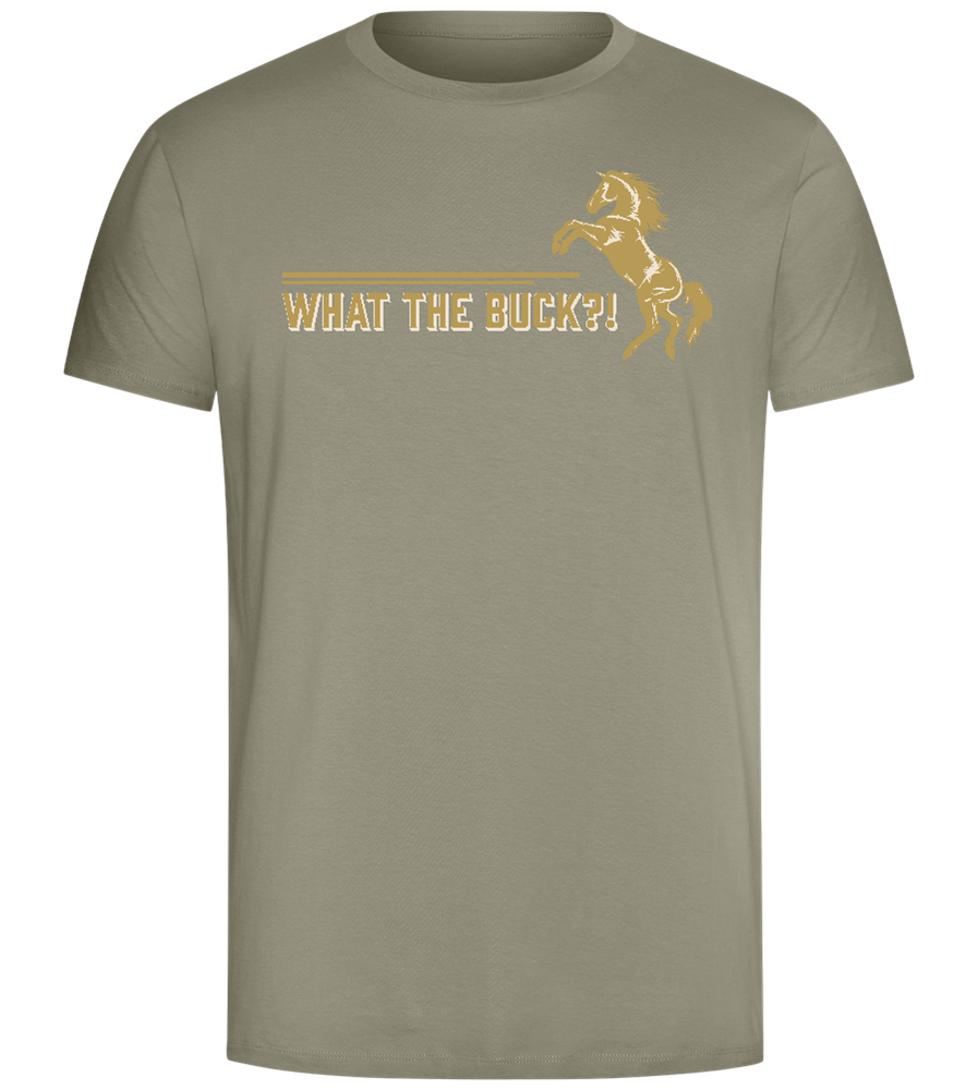 What The Buck Design - Comfort Unisex T-Shirt_KHAKI_front