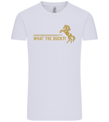 What The Buck Design - Comfort Unisex T-Shirt_LILAK_front